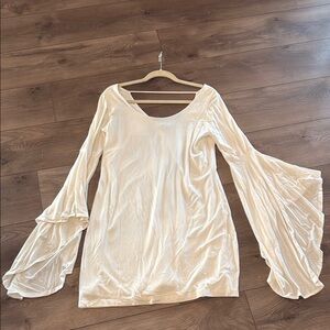Mod X Cream Bell Sleeve Dress EUC